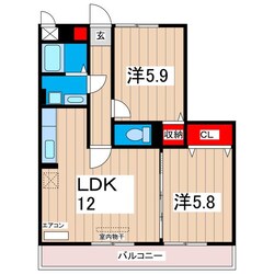 グレースヒルズⅡの物件間取画像